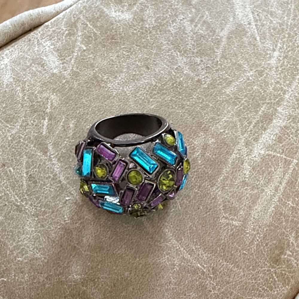 Colorful Gemstone Statement Ring size 7